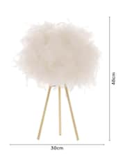 BHS Brass Plume Tripod Table Lamp - Image 5 of 5
