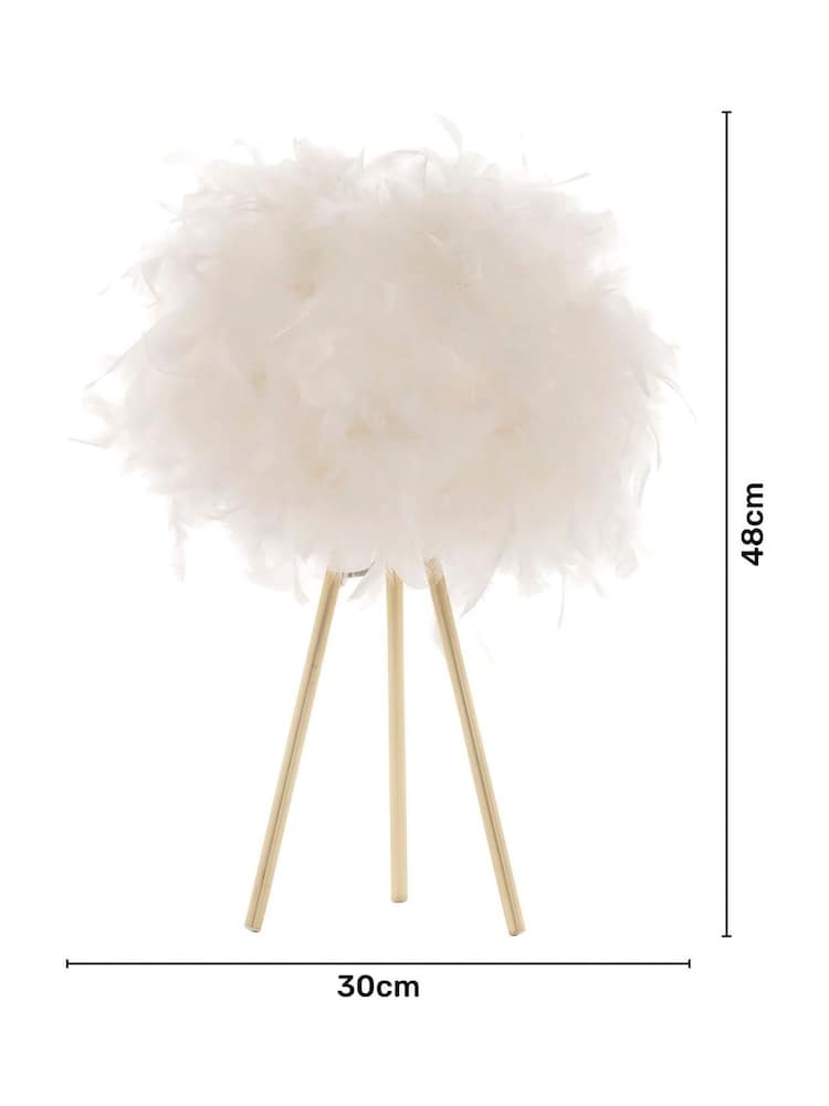 BHS Brass Plume Tripod Table Lamp - Image 5 of 5