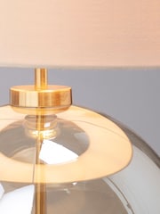 BHS Silver Large Glass Table Lamp - Image 3 of 5