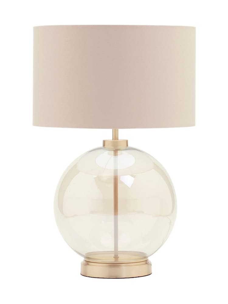 BHS Silver Large Glass Table Lamp - Image 5 of 5