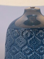 BHS Blue Cosgrove Ceramic Lamp - Image 2 of 4