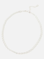 Z by Accessorize Silver Tone Twisted Rope Necklace - Image 1 of 3