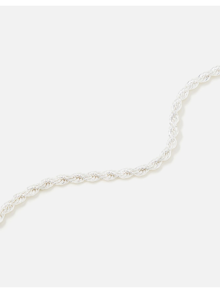 Z by Accessorize Silver Tone Twisted Rope Necklace - Image 2 of 3