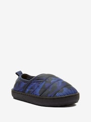 Blue Camo - Pikowane sportowe kapcie z wypełnieniem Thinsulate - Image 2 of 4