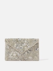 Accessorize Silver Tara Clutch Bag - Image 2 of 3