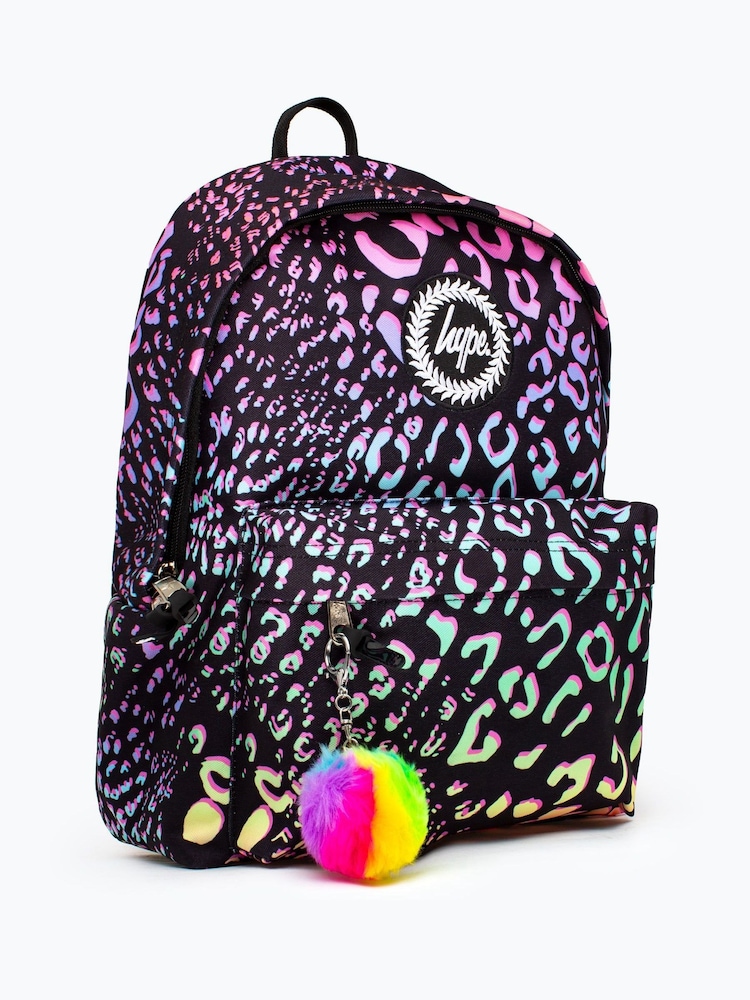 Hype. Black Gradient Pastel Animal Print Backpack - Image 3 of 9