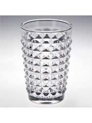 Maison by Premier Clear High Ball Pyramid Hi Ball Glasses Clear Glass Set of 4 - Image 4 of 4
