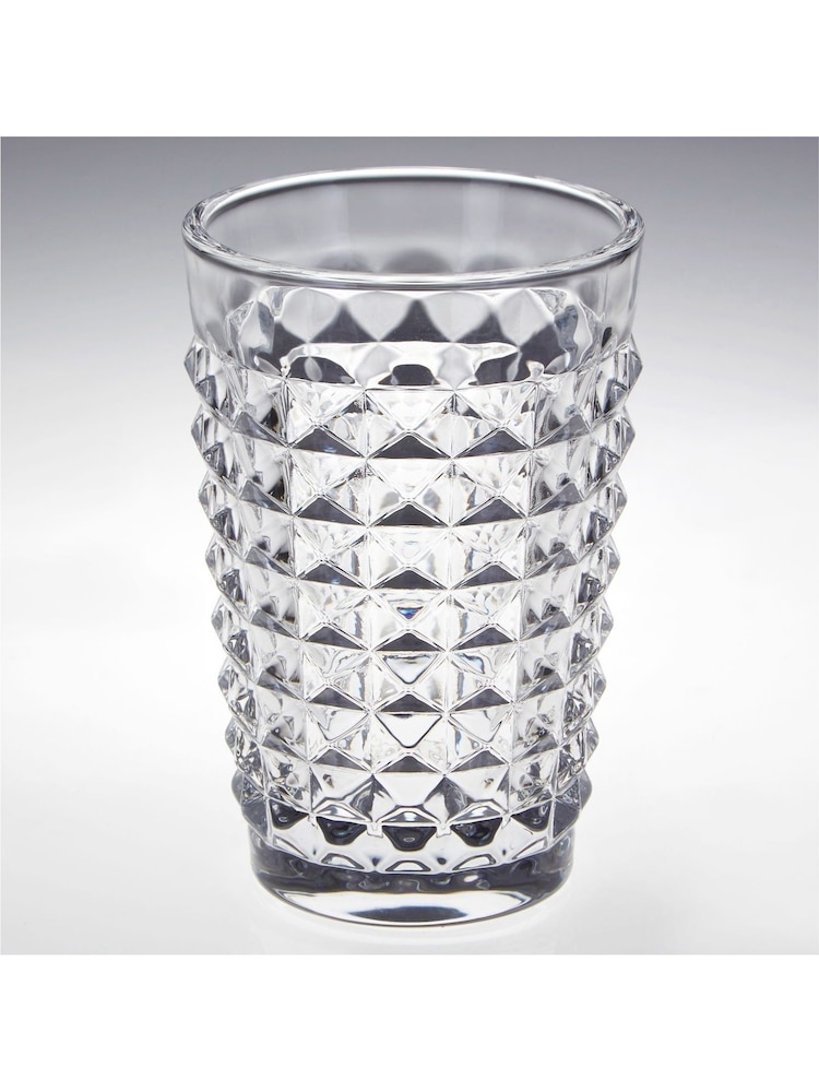 Maison by Premier Clear High Ball Pyramid Hi Ball Glasses Clear Glass Set of 4 - Image 4 of 4 Maison by Premier Clear High Ball Pyramid Hi Ball Glasses Clear Glass Set of 4 - Image 4 of 4