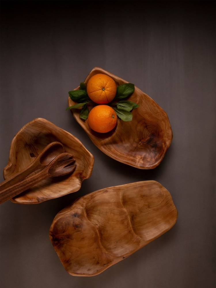 Maison by Premier Brown Three Compartment Tray - Image 1 of 2