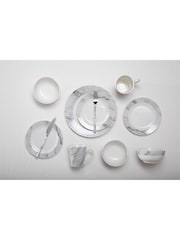 Interiors by Premier 16 Piece Grey Marble Dinner Set - Image 1 of 4