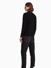 AllSaints Black Ivar Merino Crew Jumper - Image 2 of 7