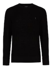 AllSaints Black Ivar Merino Crew Jumper - Image 7 of 7