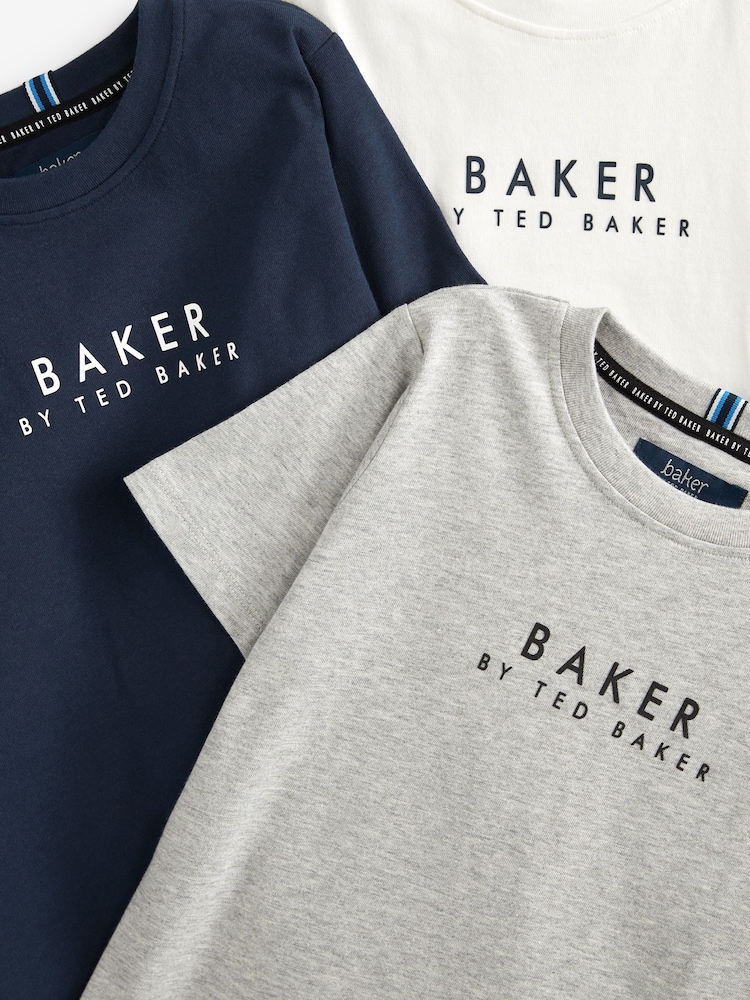 Baker by Ted Baker 100% Cotton T-Shirts 3 Pack - Image 6 of 6