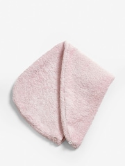Just Pink Cosy Egyptian Towelling 100% Cotton Hair Wrap - Image 3 of 4