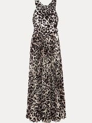 Phase Eight Natural Chelsie Leopard Print Midaxi Dress - Image 8 of 8