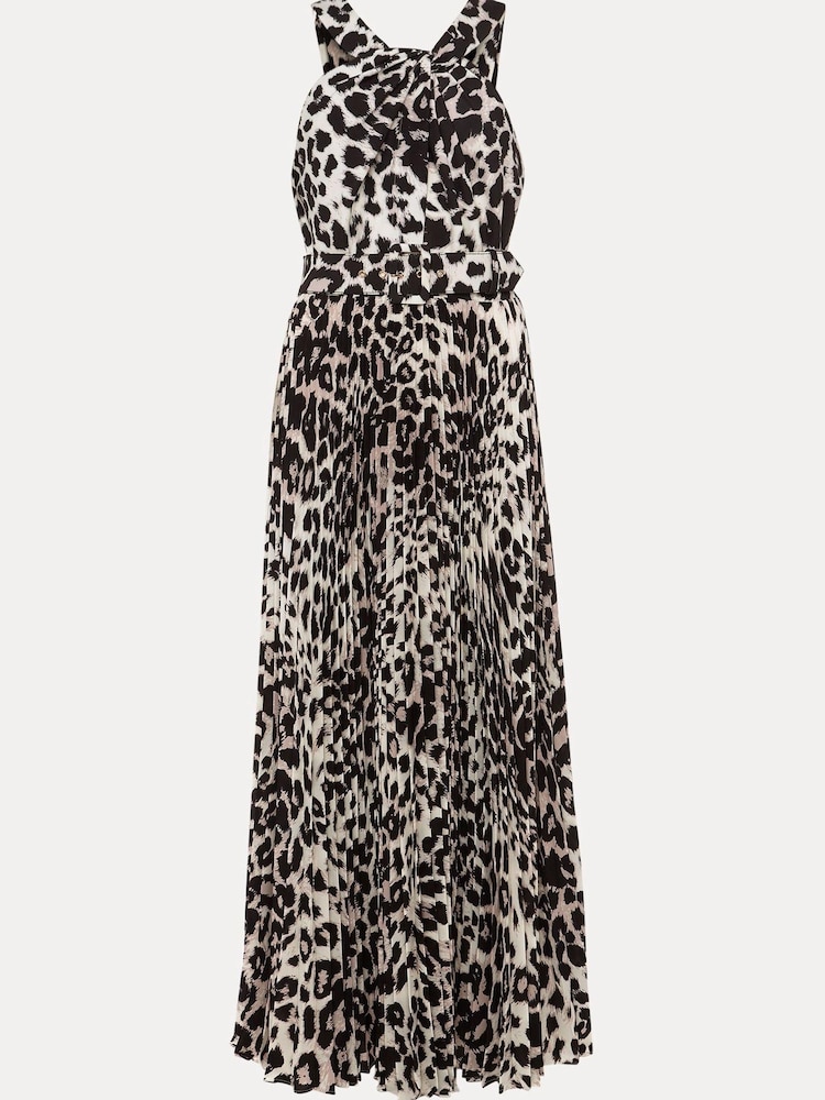 Phase Eight Natural Chelsie Leopard Print Midaxi Dress - Image 8 of 8