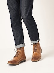Tan Brown Modern Heritage Brogue Boots - Image 1 of 5