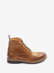 Tan Brown Modern Heritage Brogue Boots - Image 2 of 5