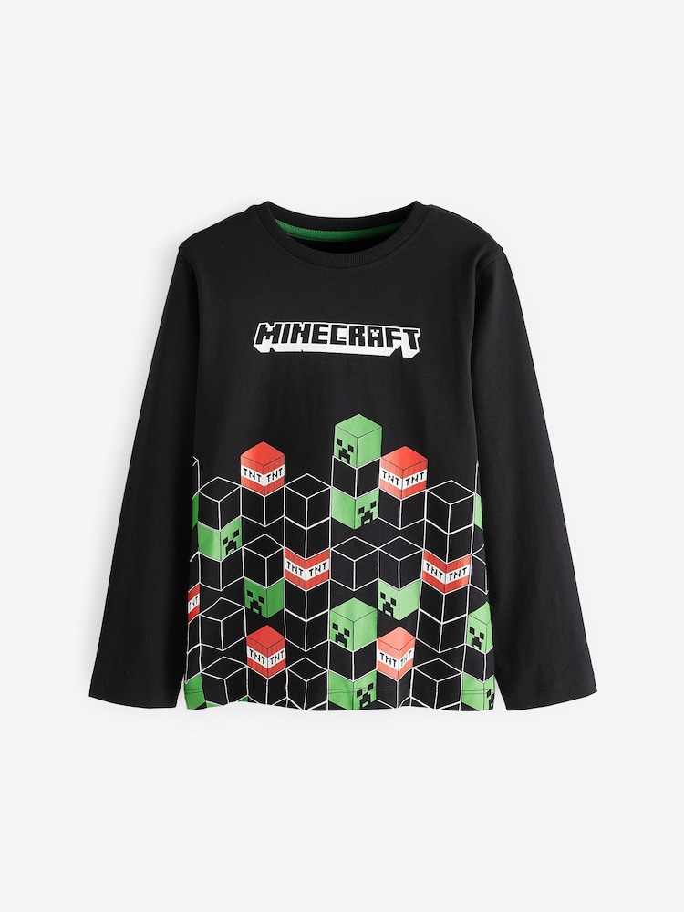 Minecraft Black/White Pyjamas 2 Pack (3-16yrs) - Image 1 of 6