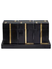 Fifty Five South Black Odell Canister Set With Tray - Image 1 of 4