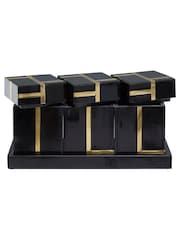 Fifty Five South Black Odell Canister Set With Tray - Image 2 of 4