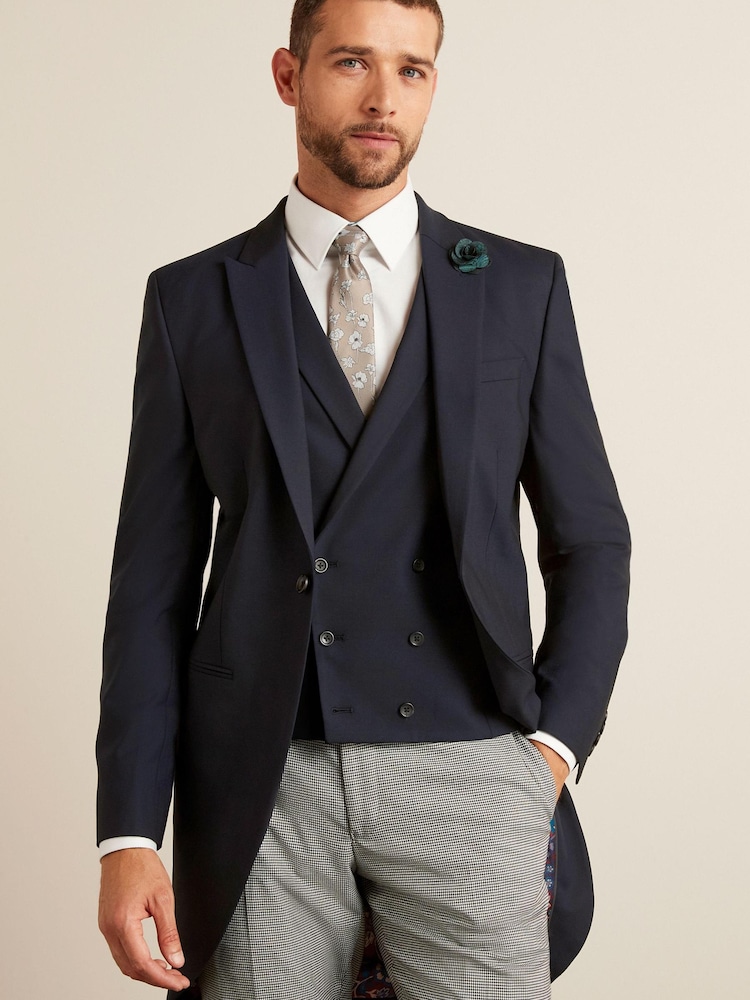Blue Slim Slim Fit Morning Wool Suit Jacket - Image 1 of 10