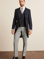 Blue Slim Slim Fit Morning Wool Suit Jacket - Image 2 of 10