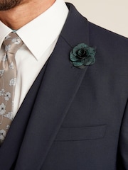 Blue Slim Slim Fit Morning Wool Suit Jacket - Image 5 of 10