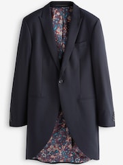 Blue Slim Slim Fit Morning Wool Suit Jacket - Image 6 of 10