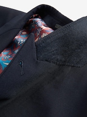 Blue Slim Slim Fit Morning Wool Suit Jacket - Image 7 of 10