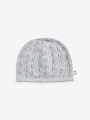 The Little Tailor 100% Cotton Pointelle Knitted Baby Hat - Image 2 of 3