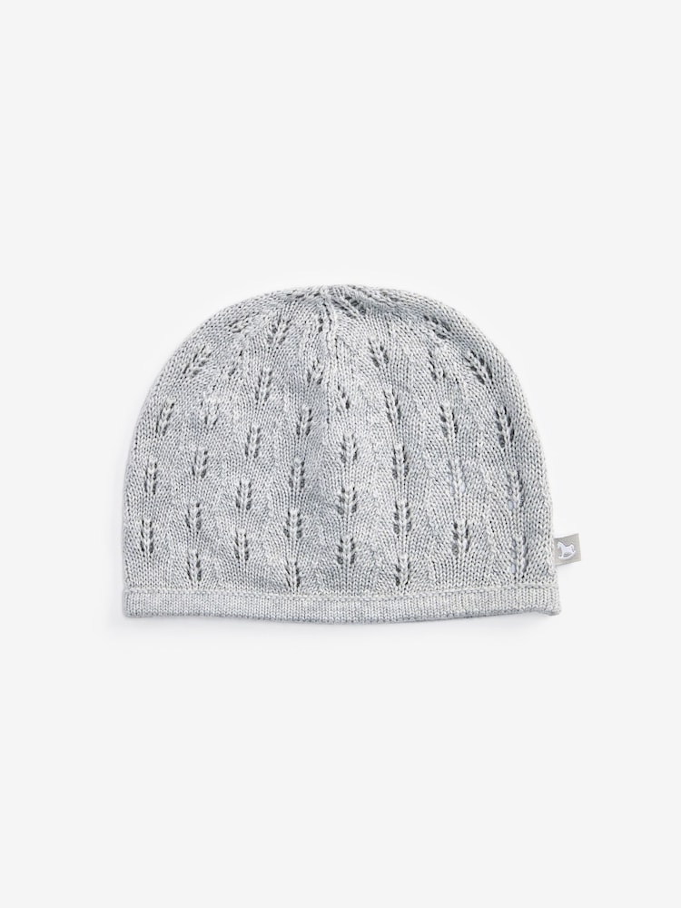 The Little Tailor 100% Cotton Pointelle Knitted Baby Hat - Image 2 of 3
