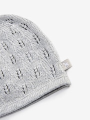 The Little Tailor 100% Cotton Pointelle Knitted Baby Hat - Image 3 of 3