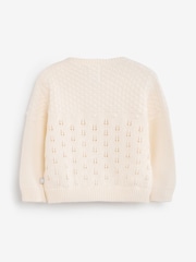 The Little Tailor Pointelle Baby Cardigan - Image 3 of 5