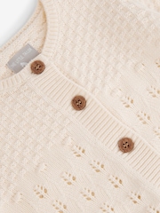 The Little Tailor Pointelle Baby Cardigan - Image 4 of 5