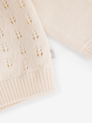 The Little Tailor Pointelle Baby Cardigan - Image 5 of 5