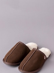 Коричневый - Тапочки из овечьей кожи Lakeland (для мужчин) - Изображение 1 из 3