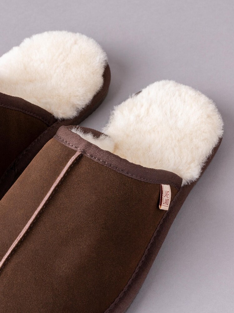 Коричневый - Тапочки из овечьей кожи Lakeland (для мужчин) - Изображение 3 из 3