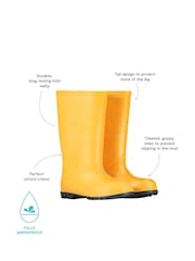 Muddy Puddles Yellow Classic Waterproof Wellies - Image 4 of 4