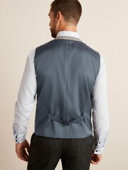 Grey Double Breasted Wool Blend Morning Suit: Waistcoat - Image 3 of 8