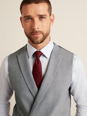 Grey Double Breasted Wool Blend Morning Suit: Waistcoat - Image 4 of 8