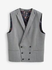 Grey Double Breasted Wool Blend Morning Suit: Waistcoat - Image 5 of 8