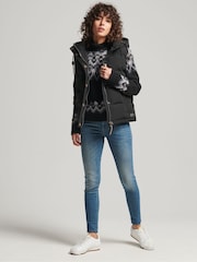 Superdry Black Hooded Everest Gilet - Image 2 of 3