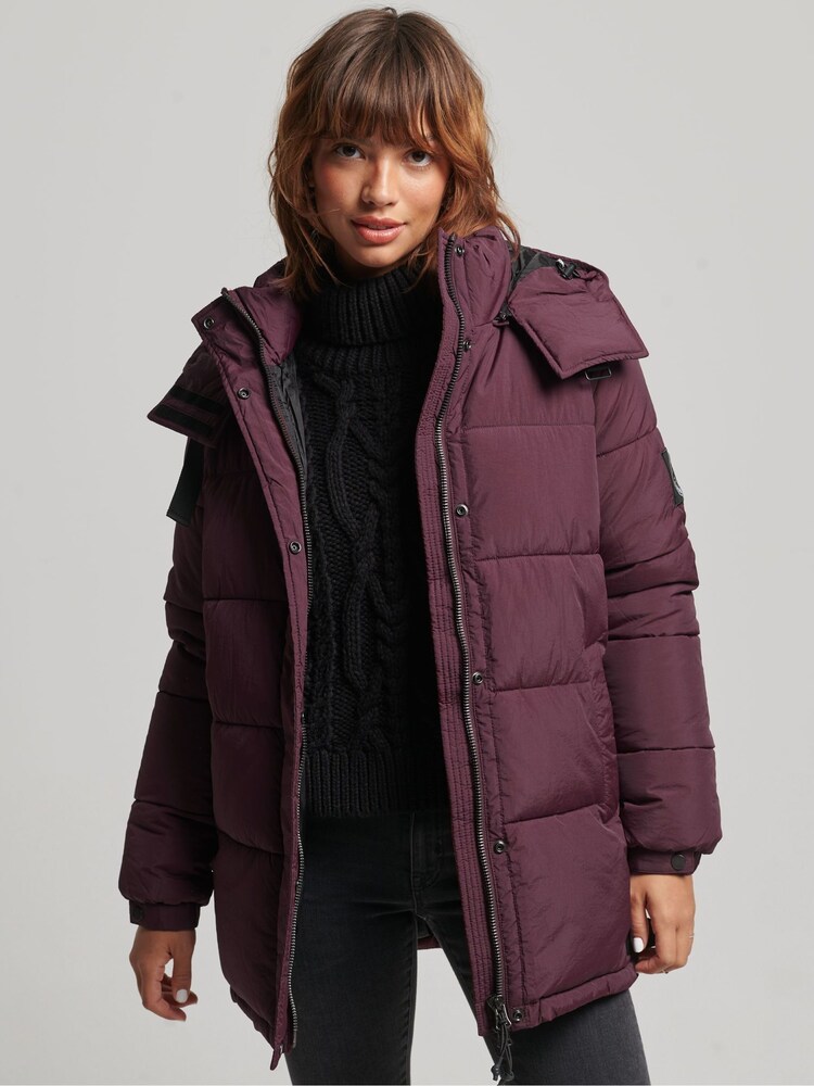Superdry Red Expedition Cocoon Padded Coat - Image 1 of 7
