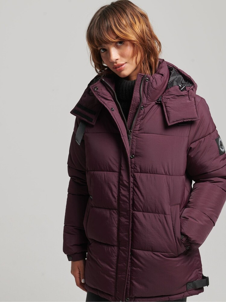 Superdry Red Expedition Cocoon Padded Coat - Image 2 of 7