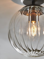 Pewter Grey Bourton Flush Fitting Ceiling Light - Image 3 of 5