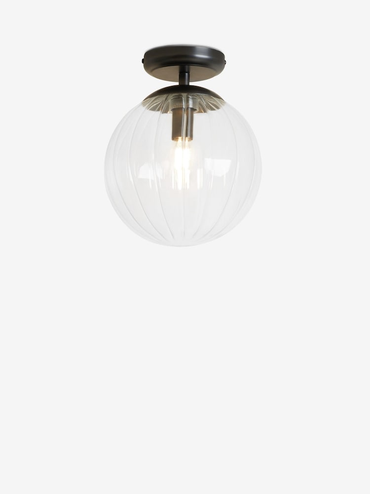 Pewter Grey Bourton Flush Fitting Ceiling Light - Image 5 of 5