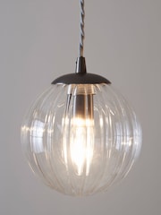Pewter Grey Bourton Linear 3 Light Pendant Ceiling Lights - Image 3 of 5