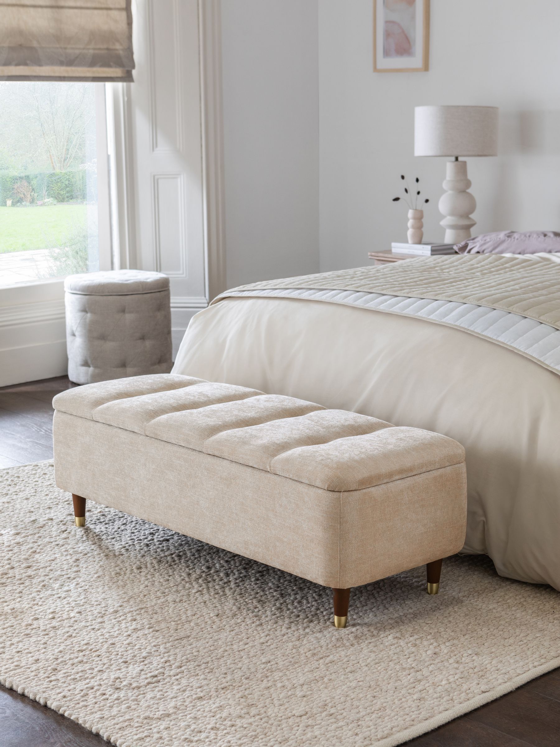 Buy Soft Texture Light Natural Stella Storage Ottoman Blanket Box from the Next UK online shop