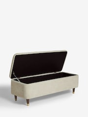 Soft Texture Light Natural Storage Ottoman Blanket Box - Image 4 of 7